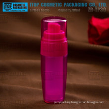 ZB-TP30 30ml skincare products all plastic high quality taper round cosmetic packaging vacuum bottle